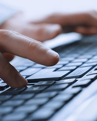 Man Hands On Keyboard